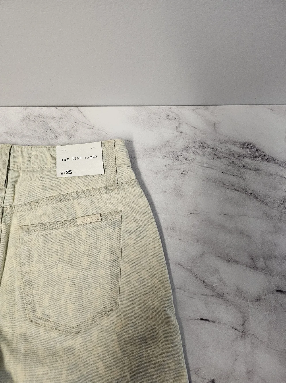 Joe's Jeans The High Water Ankle Mid Rise Blue White‎ Jeans 25W NWT